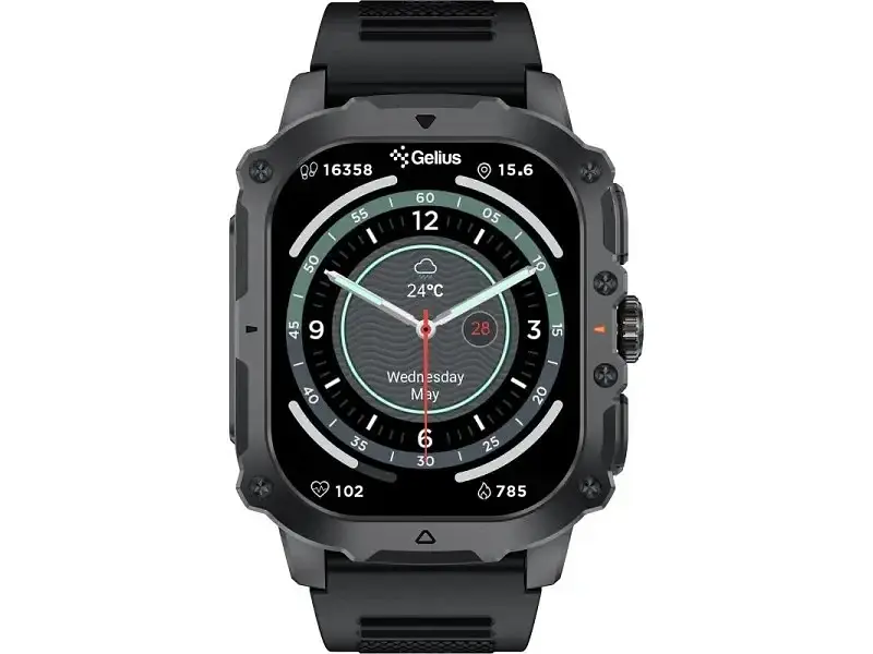 Смарт-годинник Gelius Pro GP-SW016 (Tactical Heavy) Black Chrome - фото 5