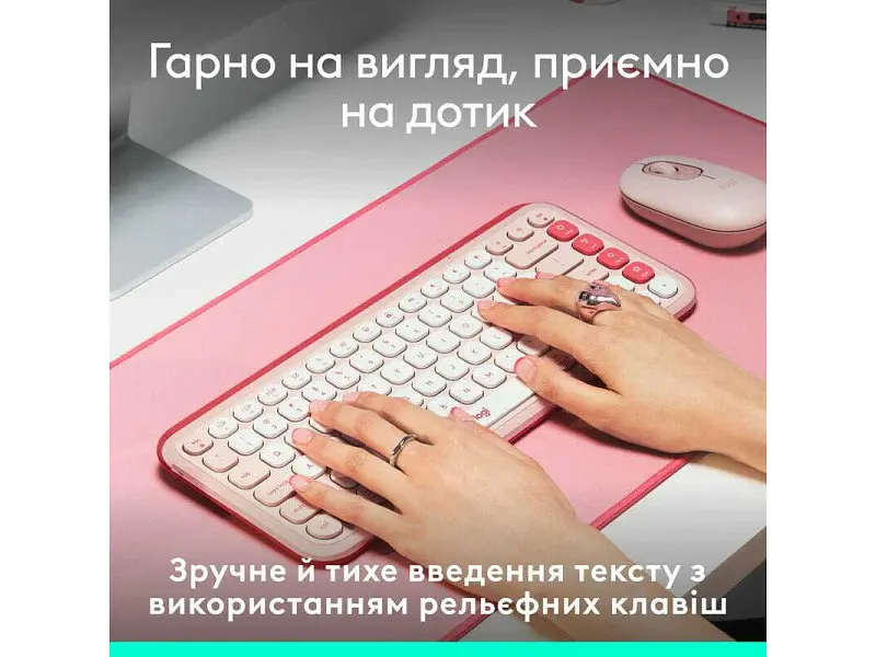 Клавіатура Logitech POP Icon Keys Rose (920-013073) - фото 3