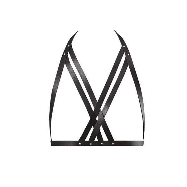 Портупея Bijoux Indiscrets MAZE - Halter Bra Harness Black Bijoux Indiscrets B0252; SO2683 92309 - фото 2