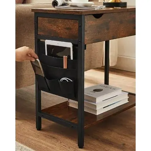 Журнальный столик Leobert Olmi USB вход + розетка в стиле Loft 60x31.5x60 см - фото 4