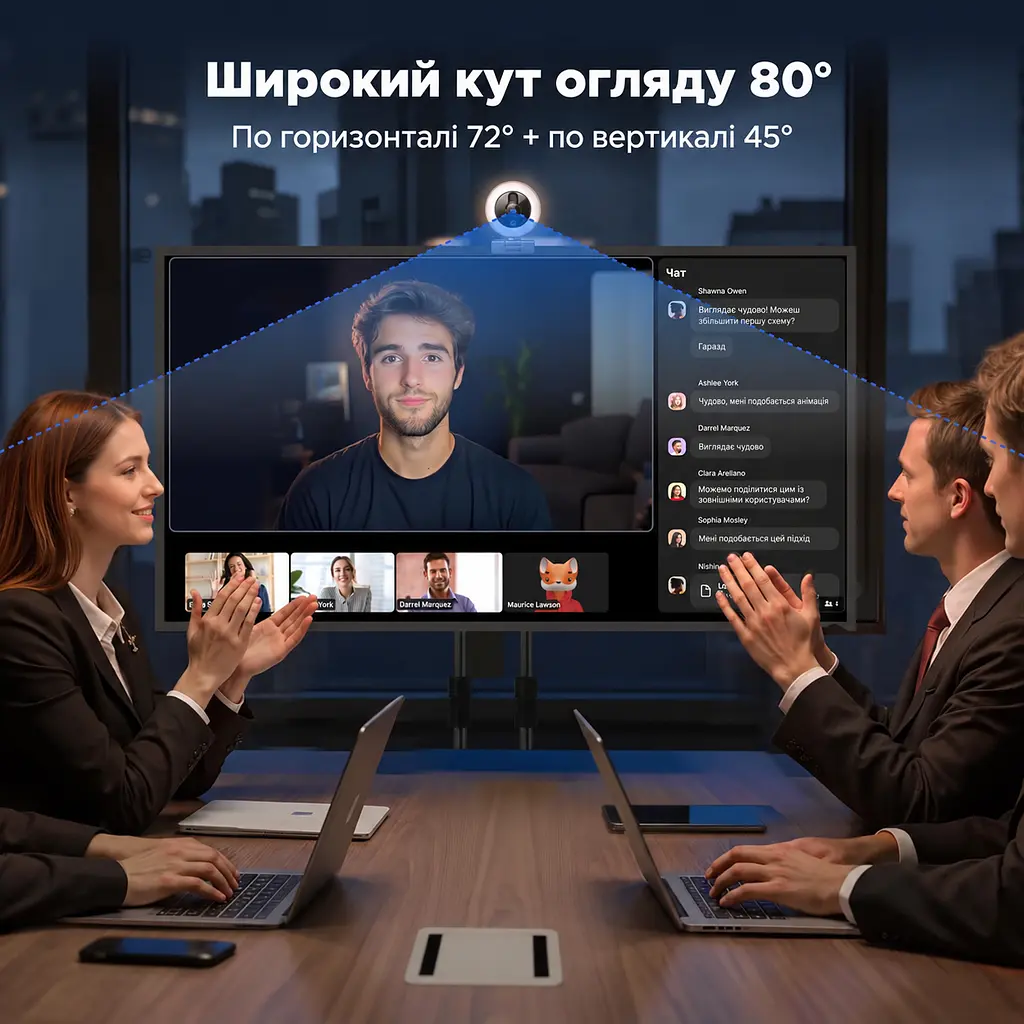Вебкамера з підсвічуванням UGREEN CM910 2K 30 кадр/с з роз’ємом USB-C із сенсорним перемиканням (65857) - фото 10