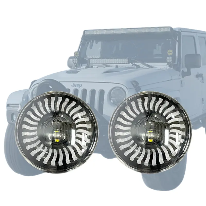Фара LED ВАЗ 2101 2121 ГАЗ УАЗ іномарки мото 7 дюймів 60W 175х175х80 мм ближнє та дальнє світло 1 шт. - фото 3