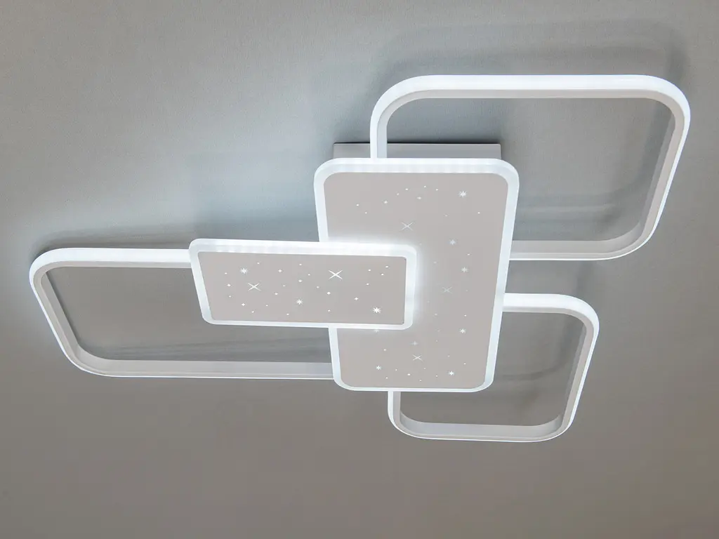 Люстра стельова LED Diasha 2449WH mmer 2449WH, 105W, біла, сучасний стиль для вітальні, спальні, кухні, офісу - фото 2