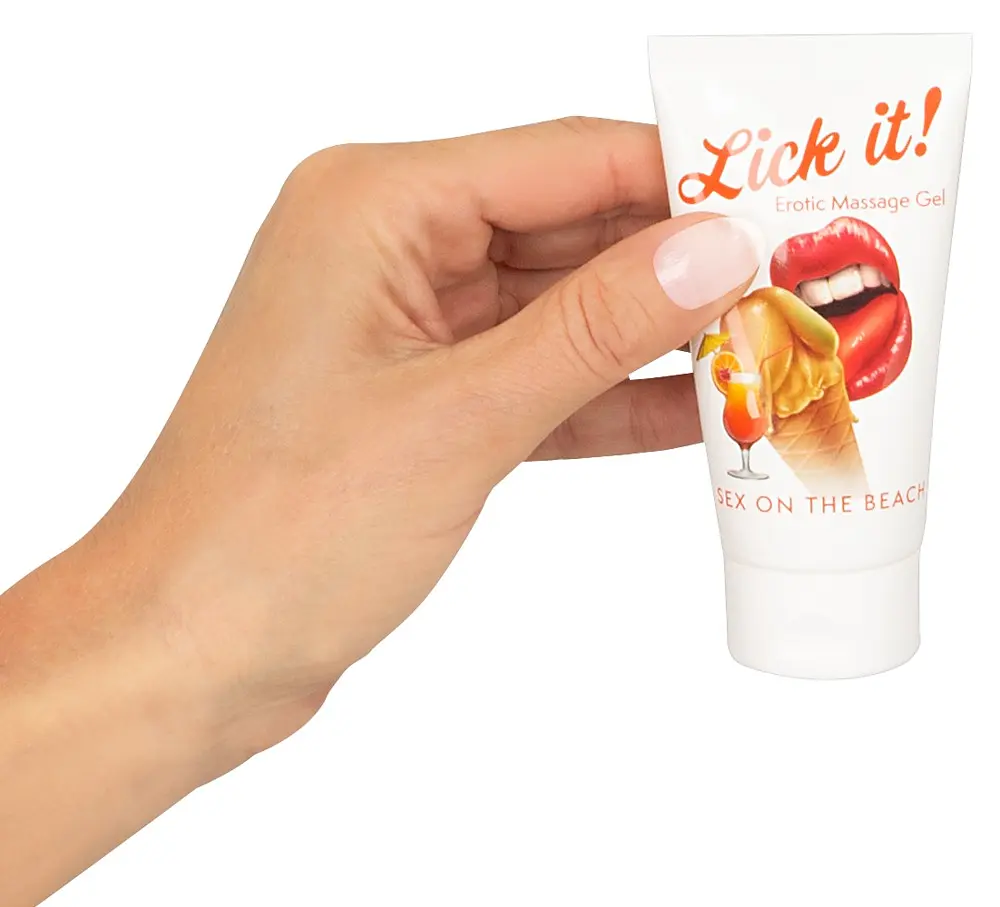 2в1 лубрикант та масажна олія - Lick It! Sex on the Beach, 50 мл - фото 3