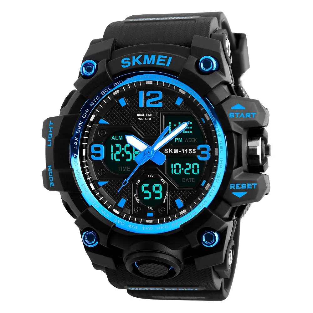 Наручний годинник чоловічий Skmei 1155 Blue, 1155BBU (12276) - фото 2