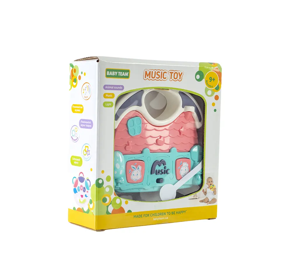 Іграшка музична Baby Team Будиночок (8627_домик_желто-голубой) - фото 4