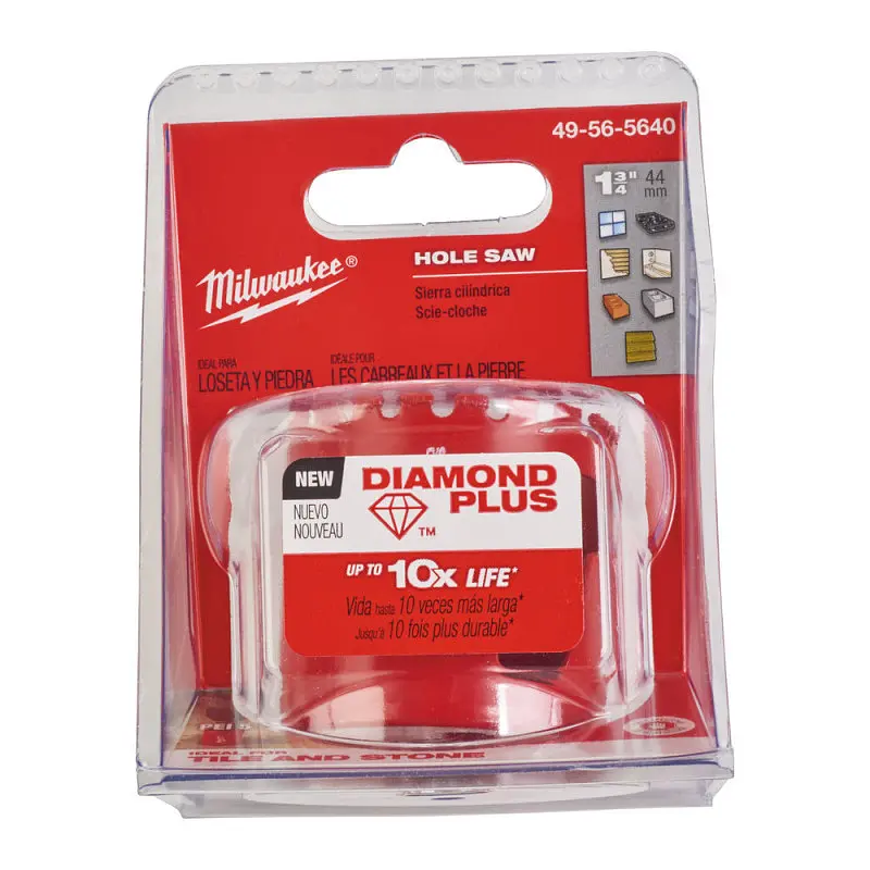 Коронка алмазна Diamond Plus MILWAUKEE, діаметр 44мм (5/8''х18) (свердління з водою) (заміна на 4932500117) - фото 2