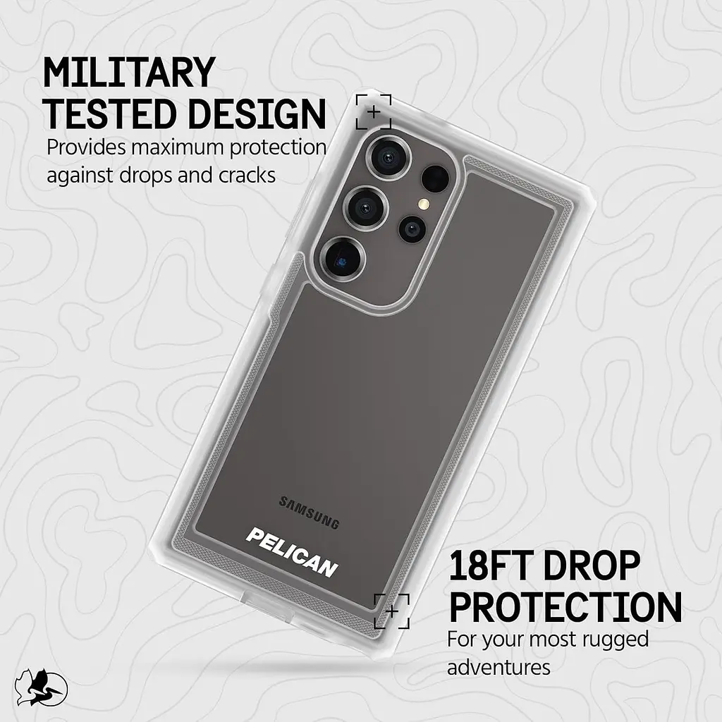 Протиударний чохол із кліпсою Pelican Voyager аналог OtterBox Defender для Samsung Galaxy S24 Ultra (6.8") Clear - фото 5