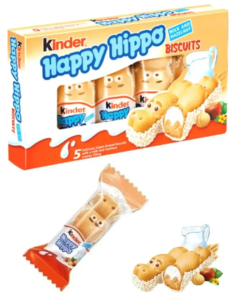 Вафельний батончик бегемотик Kinder Happy Hippo Hazelnut 21 г - фото 7