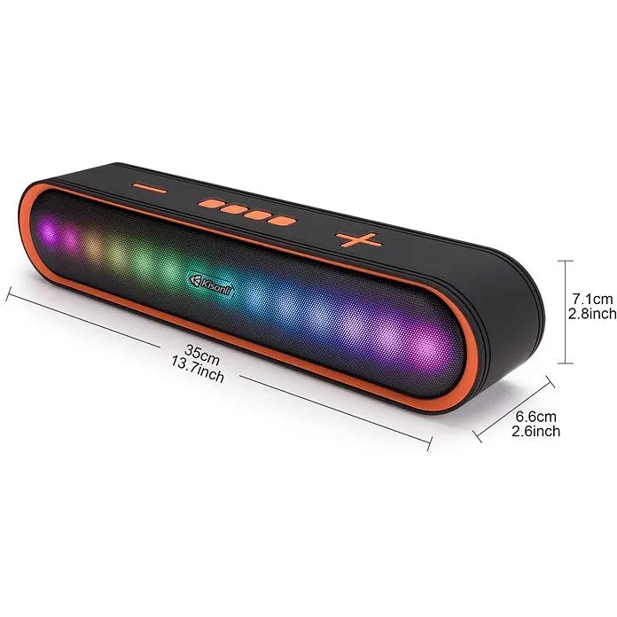 Портативна колонка ретро Kisonli LED915 Bluetooth 1200mAh 10 Вт Black - фото 5