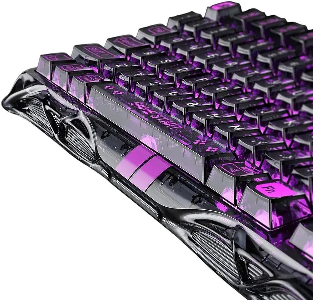 Клавиатура GravaStar Mercury K1 Lite 80keys BSUN Grey BT/WL/USB Transparent Black (GSV75LITE_XTAL_BLK) - фото 2
