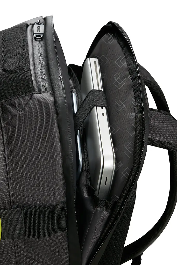 Рюкзак 15.6'' American Tourister URBAN TRACK BLACK/LIME 45x34x33 MD1*19212 - фото 3