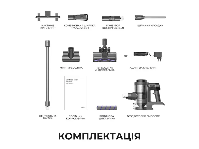 Вертикальний і ручний пилосос Dreame MOVA S7 Ultra 2 в 1 (V2590E) - фото 6