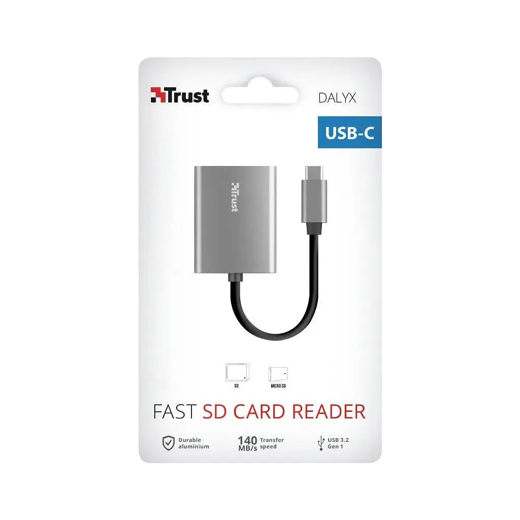 Считыватель флэш-карт Trust Dalyx Fast USB-C Card reader (24136) - фото 7
