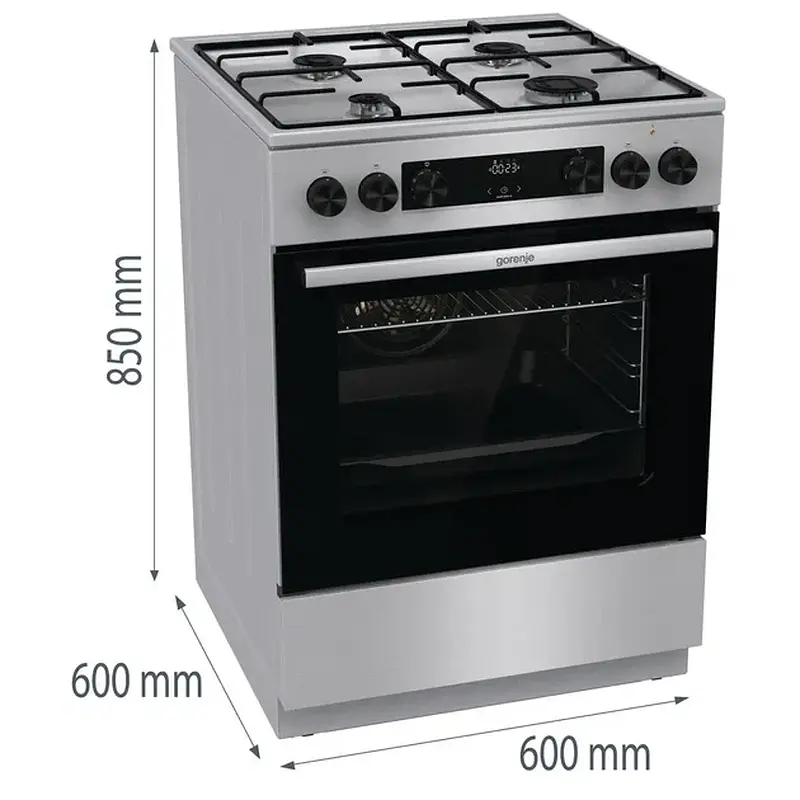 Плита газова GORENJE GKS6C70XJ (FM6A4D-JPJDB) - фото 5