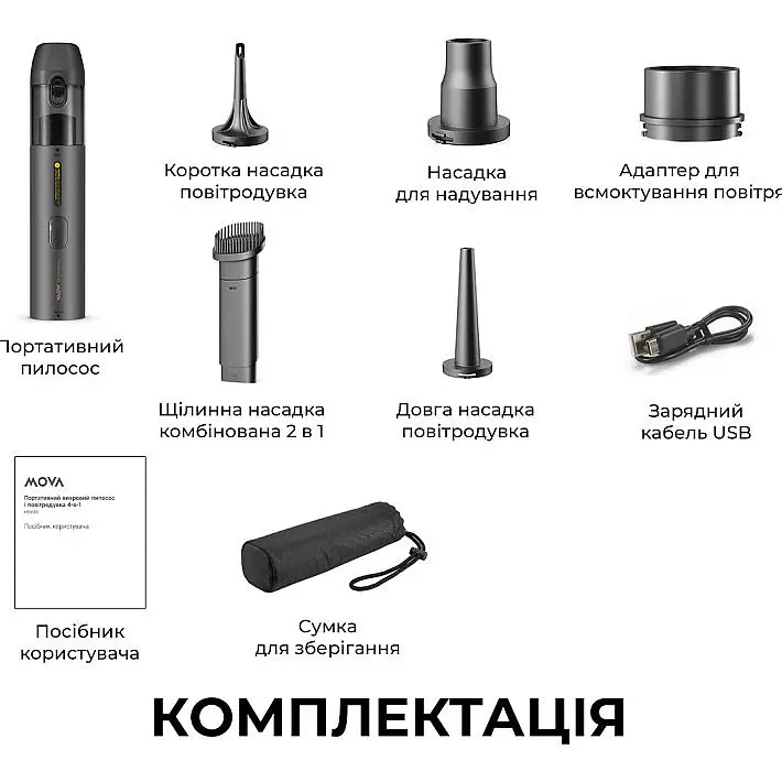 Ручний пилосос Mova Portable Vortex 4 в 1 (MDV001) [171743] - фото 8