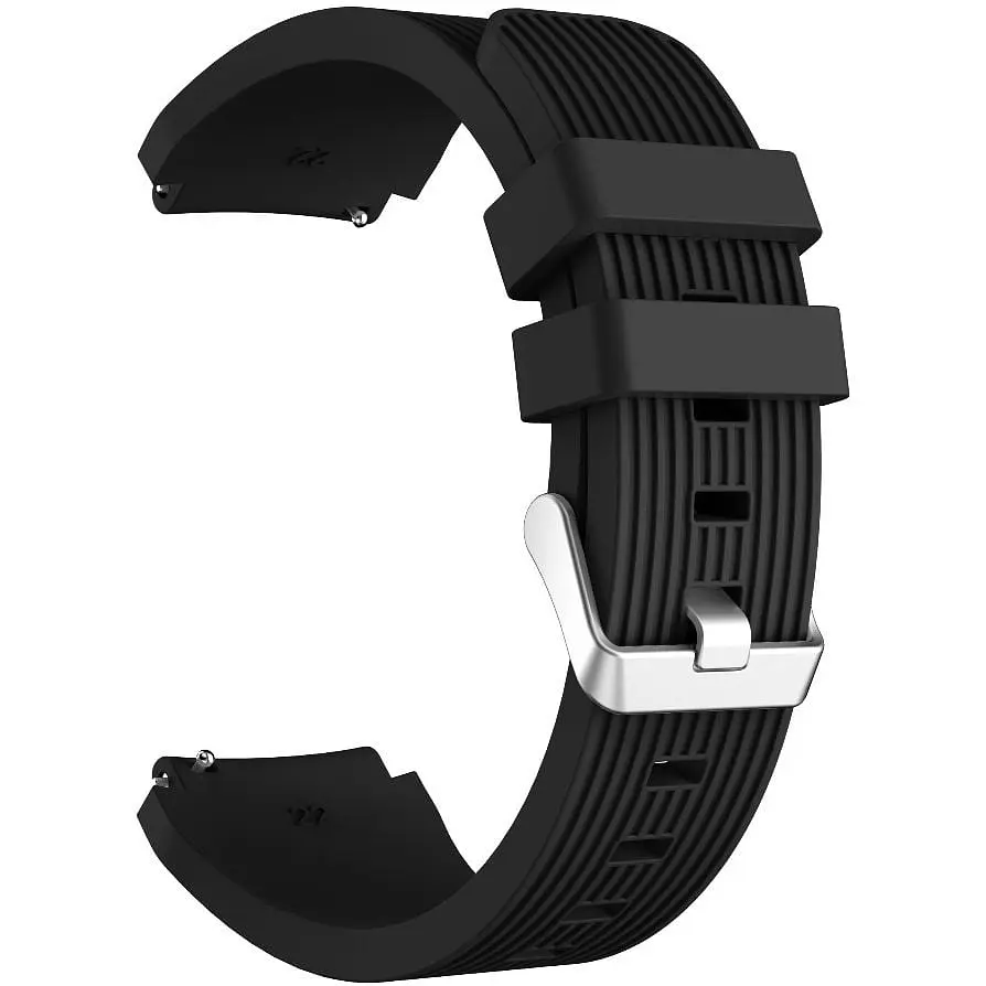 Ремешок 22мм 2line L для Samsung Galaxy Watch 46mm - силикон черный (WB358702) - фото 1