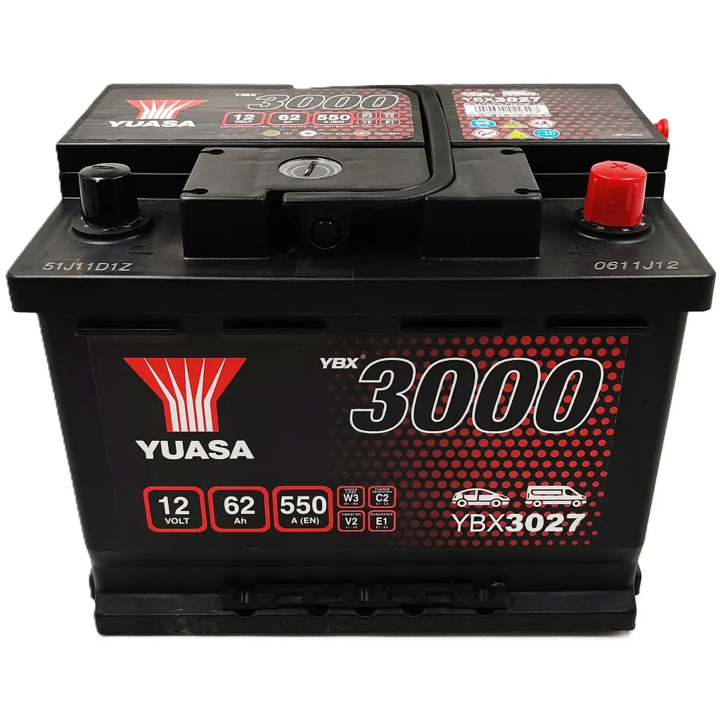 Акумулятор автомобільний Yuasa 12V 62Ah SMF акумулятор (YBX3027) - фото 3