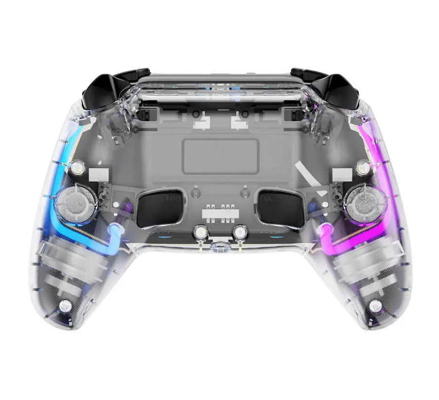 Геймпад Bluetooth джойстик GamePro GPS-13T Bluetooth 5.3/USB (PC/iOS/Android/PS3/PS4) DualShock RGB Transparent - фото 3