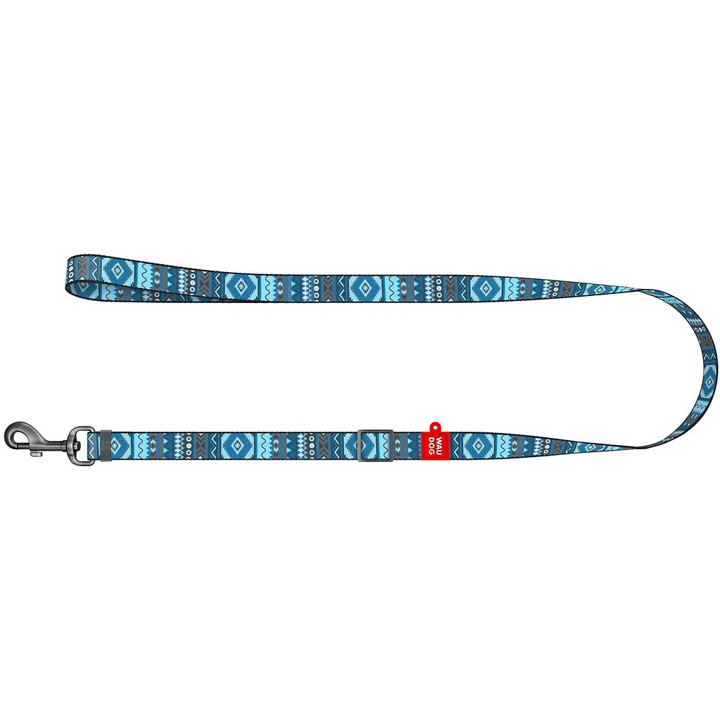 Повідець для собак Waudog Nylon Етно синій, 122 х2, 5 см, різнокольоровий - фото 2