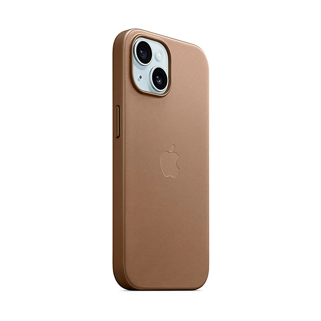Чехол для Apple iPhone 15 Plus, FineWoven Case with MagSafe, коричневый, защитная накладка из материала FineWoven, противоударный, для iPhone, защита всего корпуса, поддержка беспроводной зарядки и MagSafe, (ARM71981) - фото 2