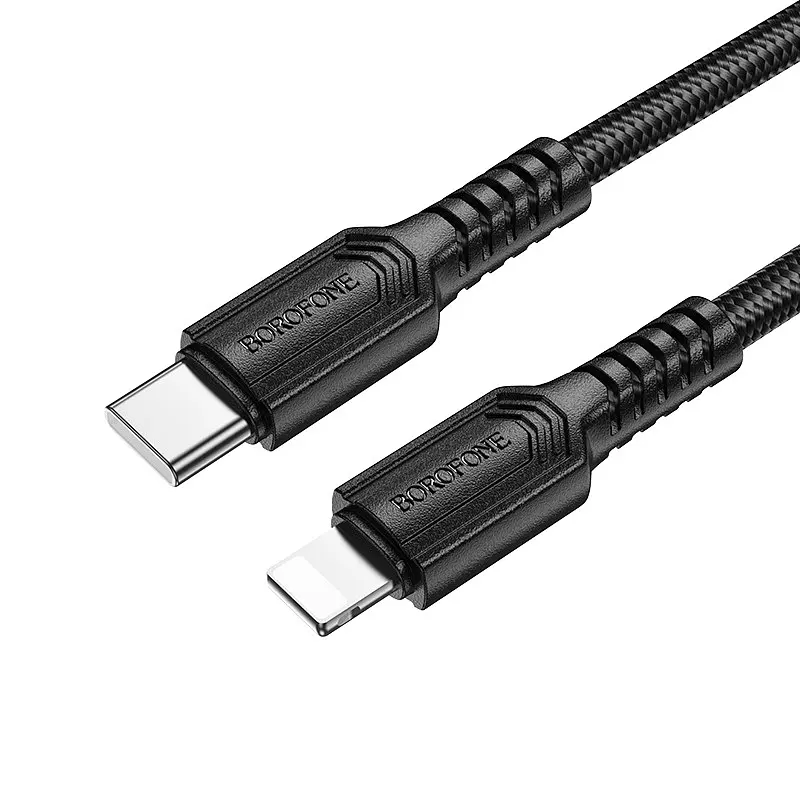 Кабель BOROFONE BX116 Certain PD charging data cable iP Чорний - фото 3