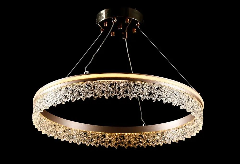 Люстра стельова LED Splendid Ray L118/500/1, 50 см, золото/кава/білий, сучасний стиль - фото 3