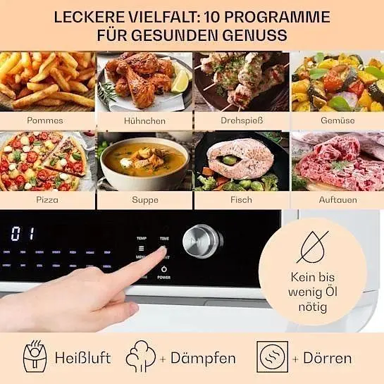 Парова піч фритюрниця духовка Klarstein Vita Pro 2450 Вт (10041334) - фото 2