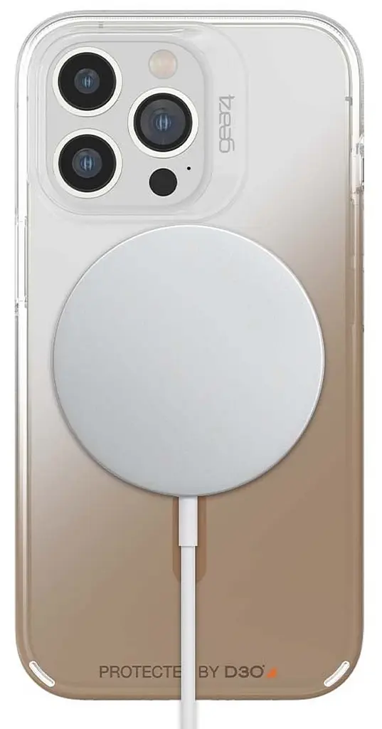 Чохол прозорий протиударний Gear4 Crystal Palace MagSafe для Apple iPhone 13 Pro Max (6.7") Gold - фото 9