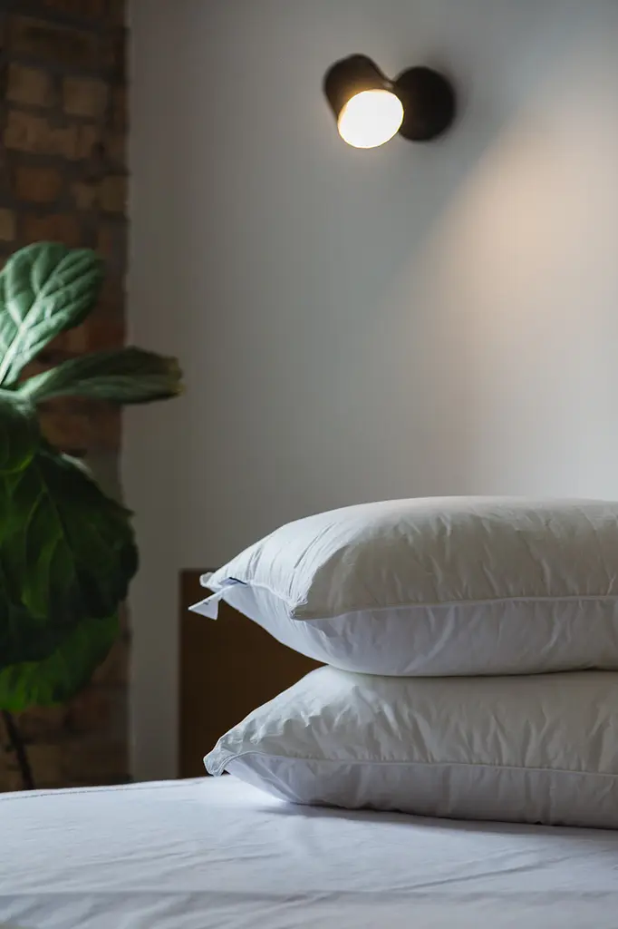 Подушка Ecotton 50х70 см Ecofill Premium антиалергенна з біопухом біла в чохлі для зберігання White (25069) - фото 5