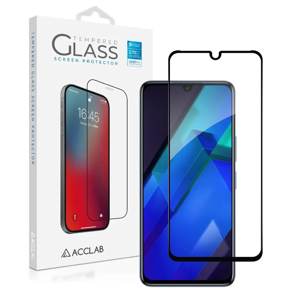 Скло захисне ACCLAB Full Glue Infinix Note 12 Black (1283126546556) - фото 2