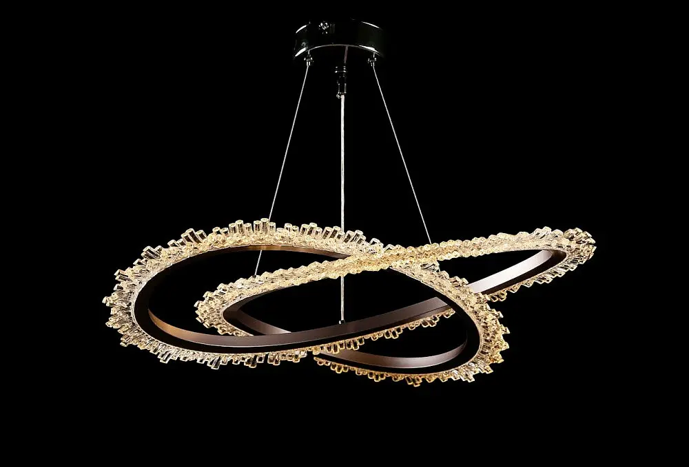Люстра стельова LED Splendid Ray L145/1, 40W, хром/сірий, регулювання висоти 30-90 см, сучасний стиль для дому - фото 3