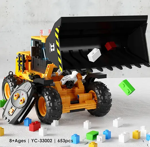 Конструктор детский на радиоуправлении Бульдозер 653 элемента Ramiz - фото 5