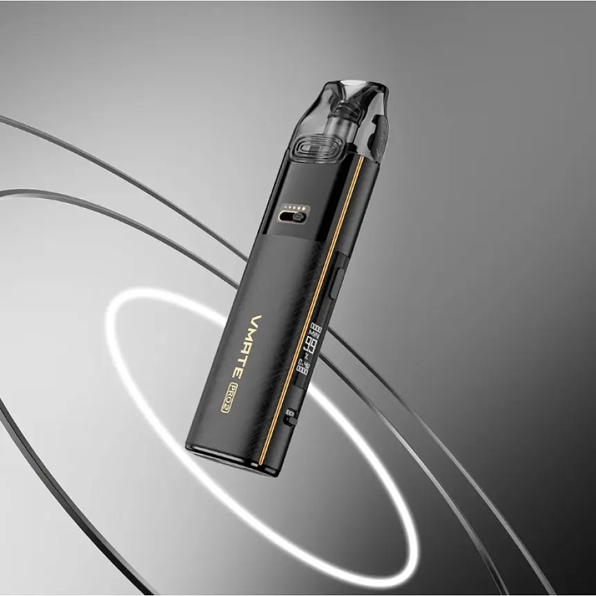 Под-система VooPoo Vmate Pro 2 30W Pod 1500mAh 3ml електронна сигарета Kit Gilt Black (18819) - фото 2