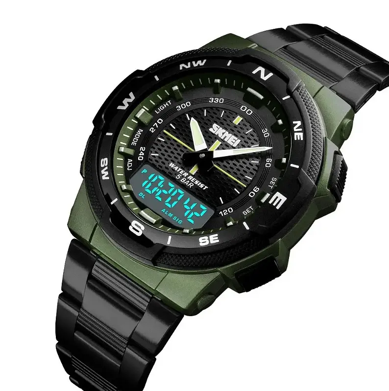 Чоловічий годинник Skmei 1370 Marshal Зелені - фото 2