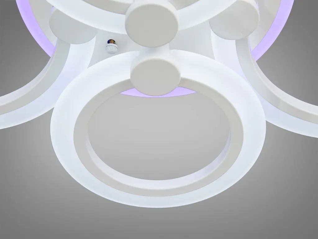 Люстра стельова LED Diasha A8022/4WH, 80W, 3200K-6500K, білий метал, сучасний стиль для дому - фото 4