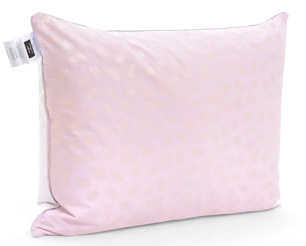 Подушка пухова MirSon Karmen №1807 Bio-Pink середня пух 90% 60х60 см біло-рожева (2200003011975) - фото 2