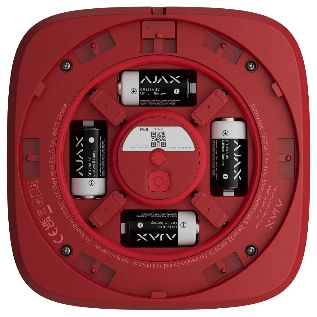Сирена Ajax EN54 FireProtect VAD червона - фото 5