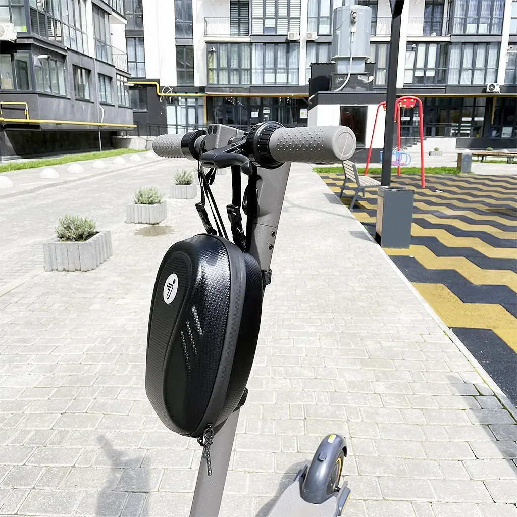 Сумка для самокату Segway-Ninebot фронтальна Black жорсткий корпус кріплення EVA на кермо - фото 5