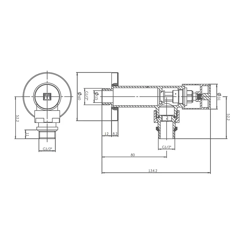 Комплект дизайн кранів Ideale Dante 1/2”x1/2” білий - фото 5