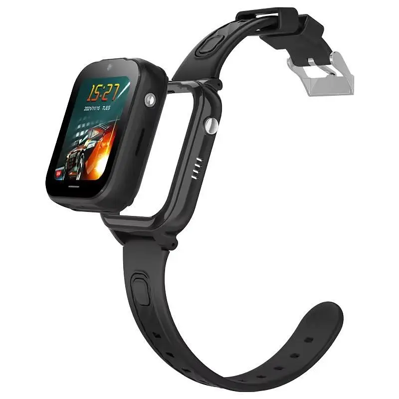 Детские смарт-часы Smart Watch D38-X1 с SIM картой GPS прослушиванием видеозвонком 4G Play Market Черный - фото 3