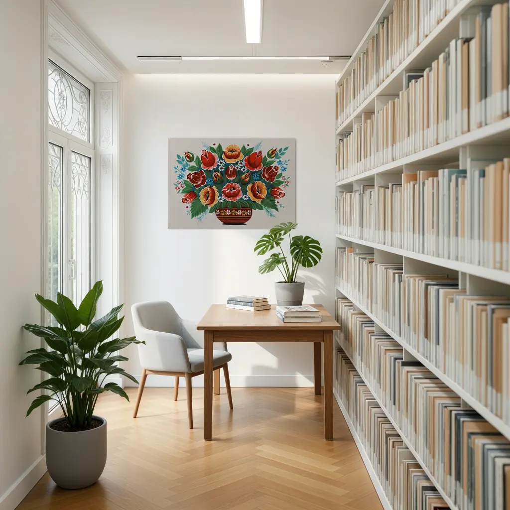 Інтер'єрна картина Петриківський розпис, Квітковий букет, 43×60 см (id6913) - фото 4