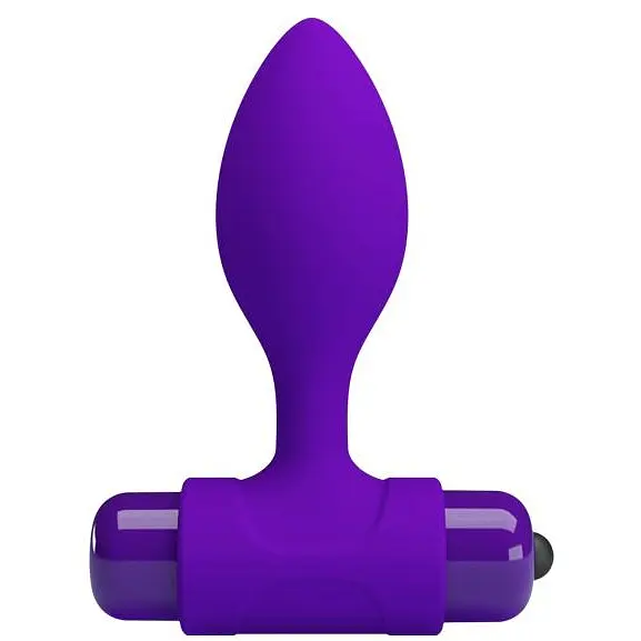 Анальна пробка з віброкулею Pretty Love Vibro Butt Plug, 8.6х2.7, фіолетова