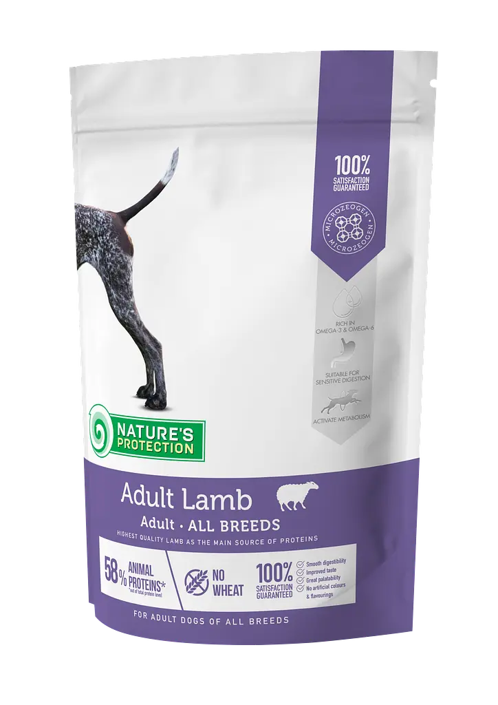 Сухий корм для дорослих собак всіх порід з ягнятиною Nature's Protection Adult Lamb All Breeds, 12 кг