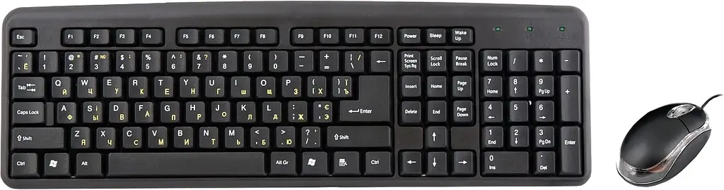 Комплект HQ-Tech KM-102 USB+PS/2 black - фото 3