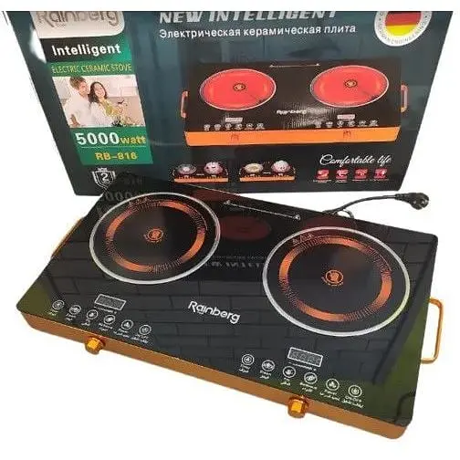 Плита настільна інфрачервона двоконфоркова First FA-5096-7 кухонна електро склокераміка - фото 7