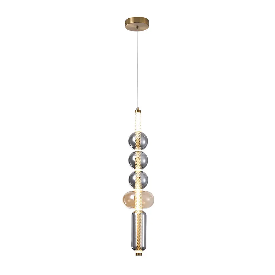 Світильник підвісний LED Levistella 788P68145 AB+AM+SM, 8W, 4000K, прозоре скло, для вітальні - фото 2