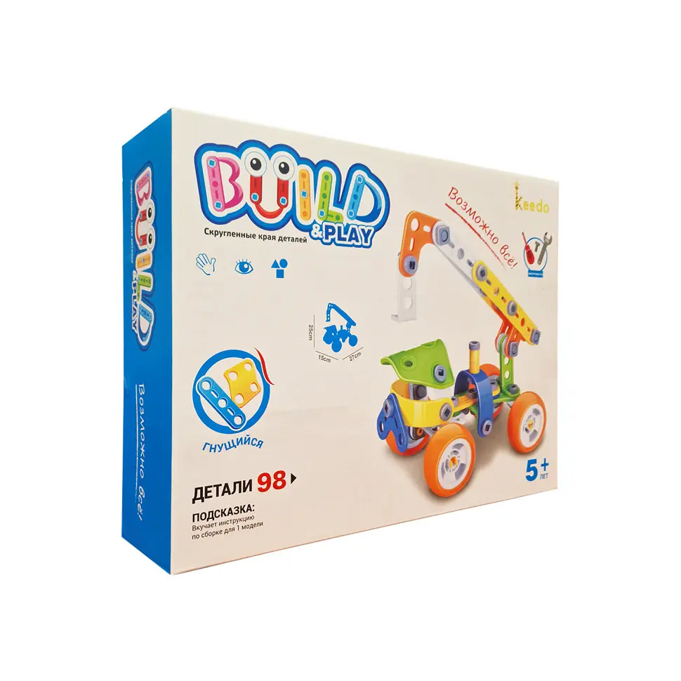 Конструктор Build&Play Автокран HANYE J-7702, 98 элемента - фото 2