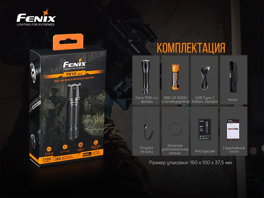 Фонарь ручной Fenix TK16 V2.0 - фото 19