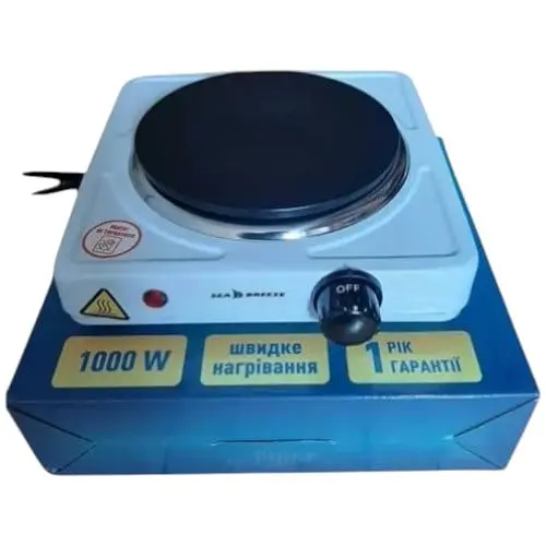 Плита одноконфоркова електрична кухонна Sea Breeze SB-060W настільна переносна дискова - фото 3